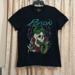 Poison 2018 Skull & Snake Black Graphic Tee